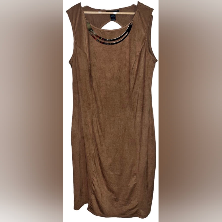 Brown Ashley Stewart Sleevelsss Dress